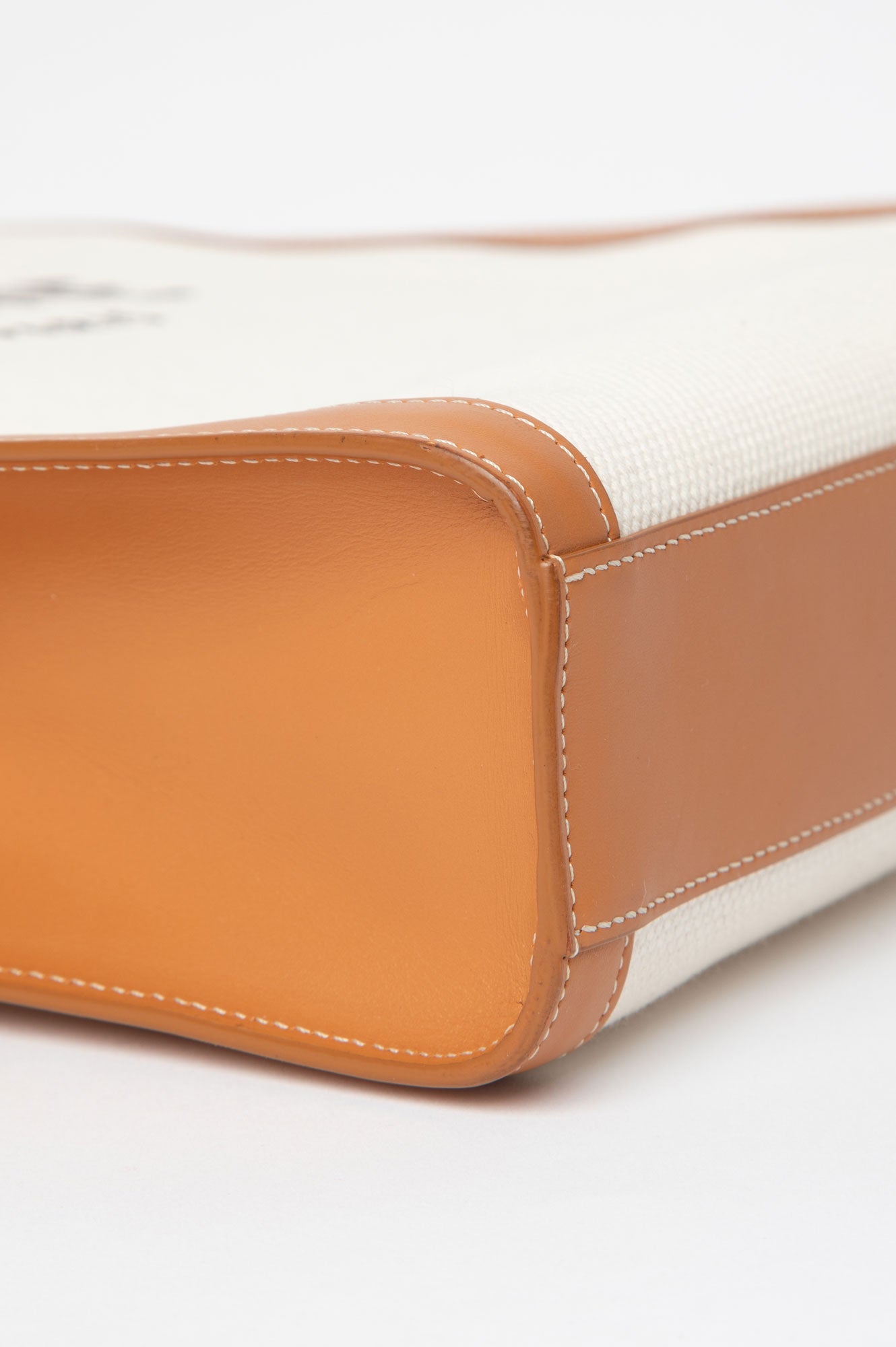 Celine Beige Small Canva Vertical Cabas Bag