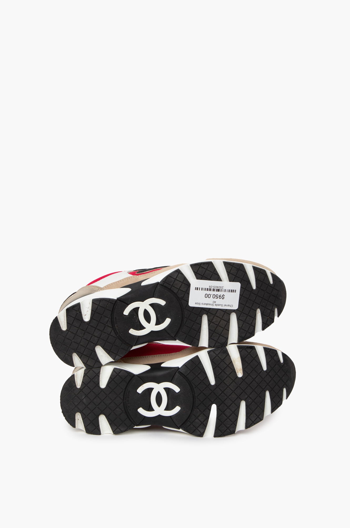 Chanel CC Suede Sneakers Size 40