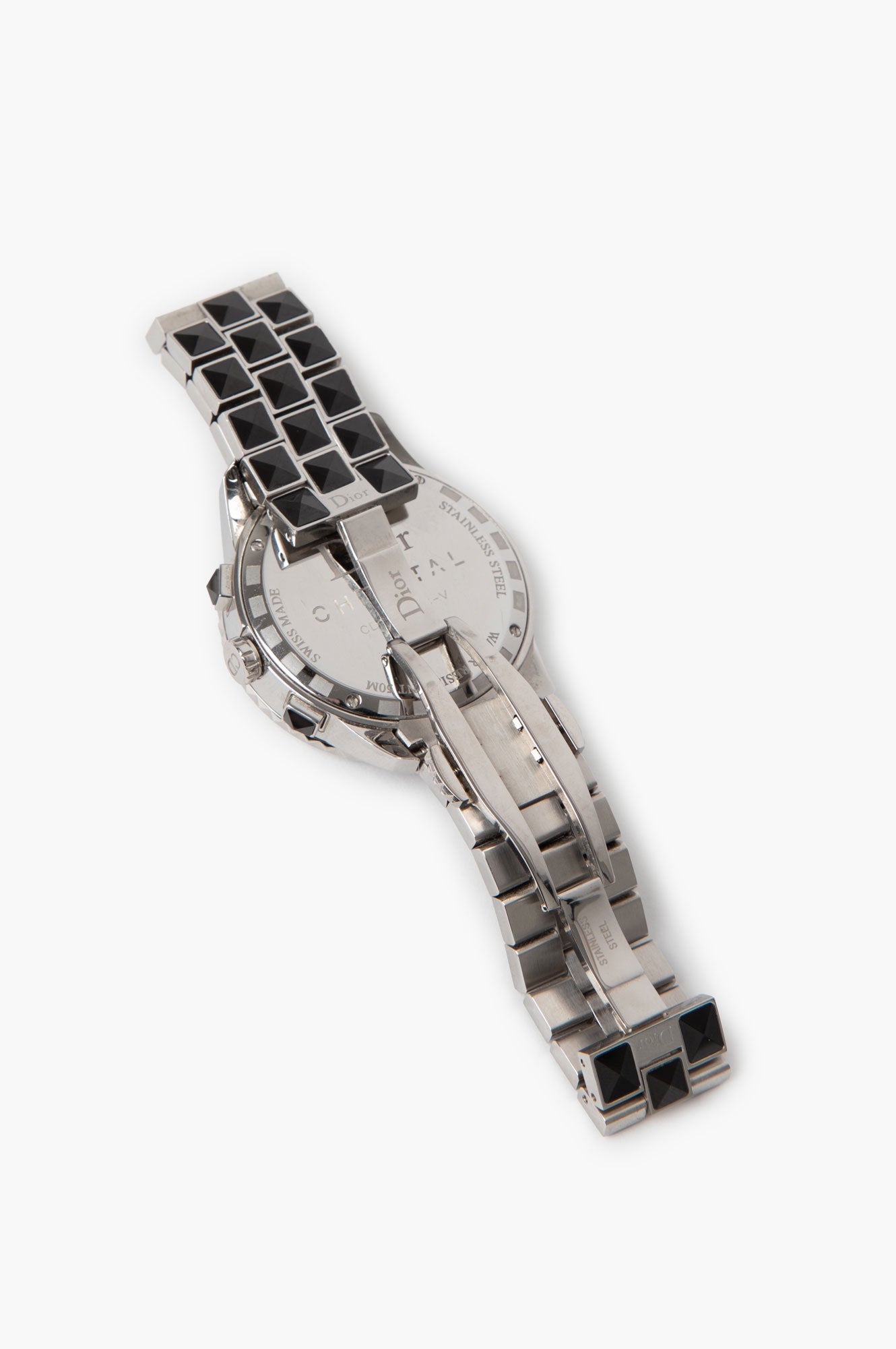 Christian Dior Black 38mm Stainless Steel Diamond Christal Watch