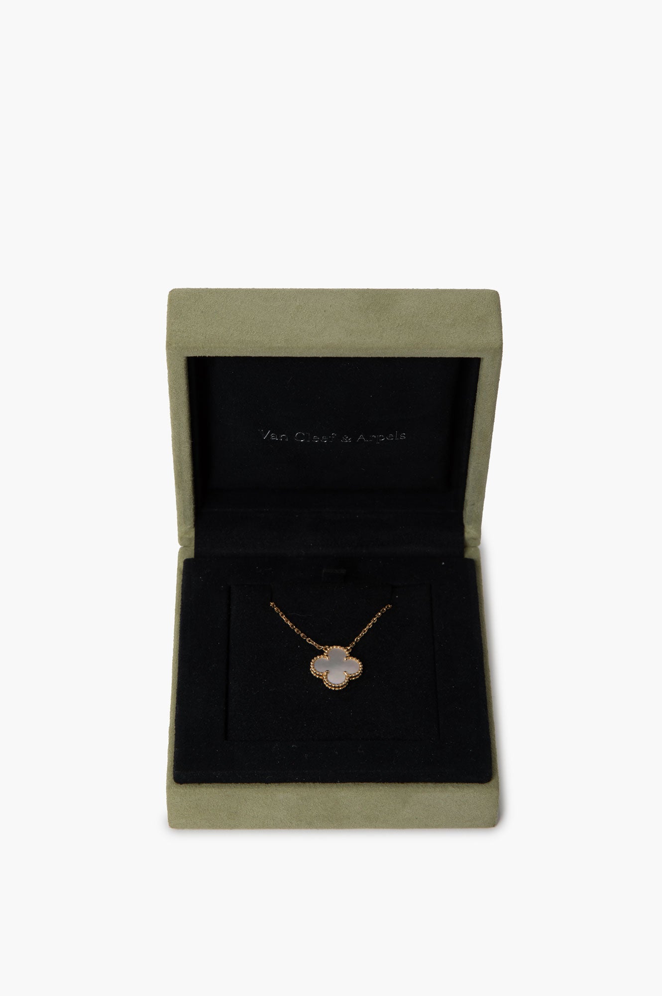 Van Cleef & Arpels Vintage Alhambra 18K Yellow Gold MOP Necklace