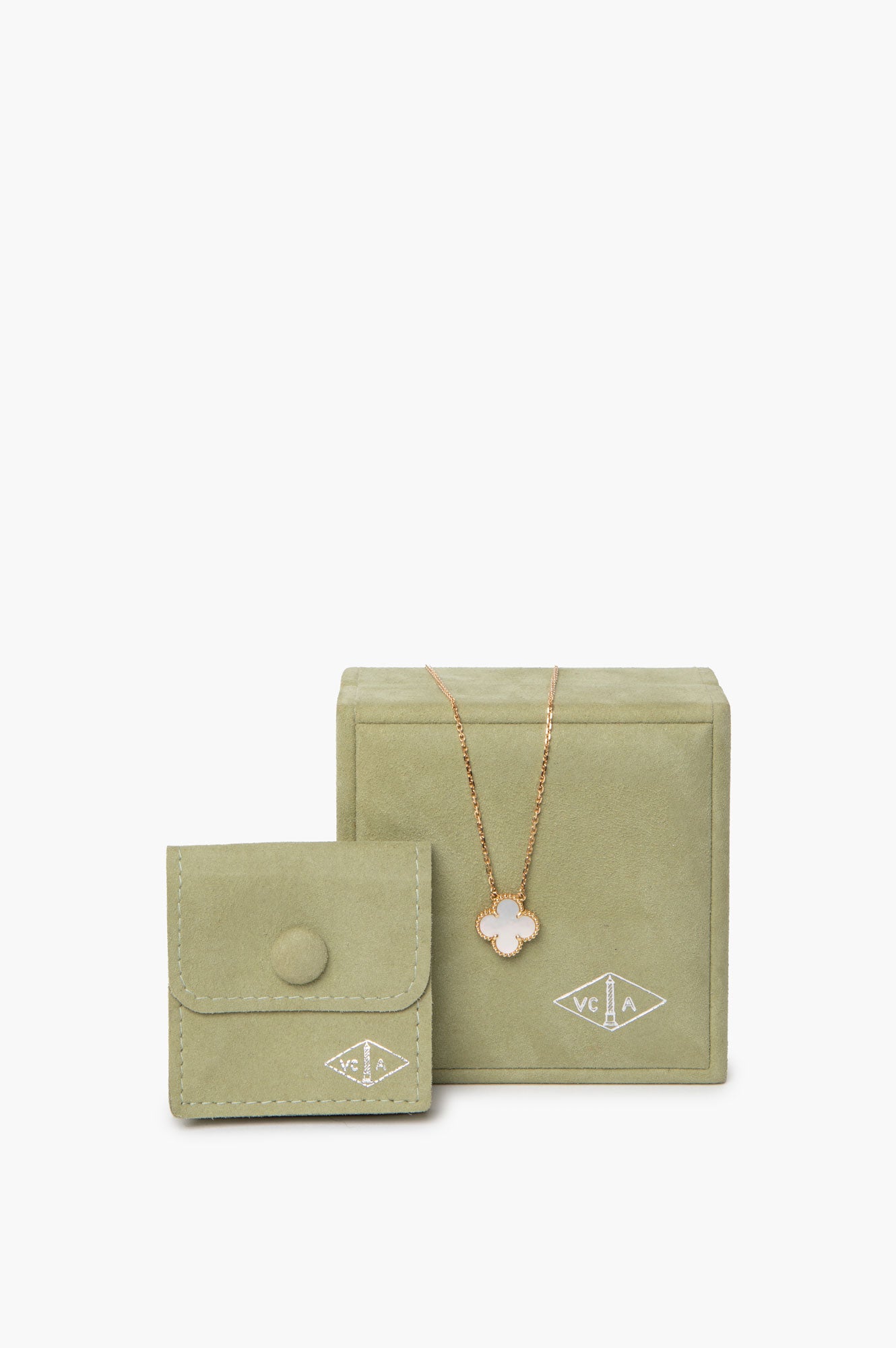 Van Cleef & Arpels Vintage Alhambra 18K Yellow Gold MOP Necklace