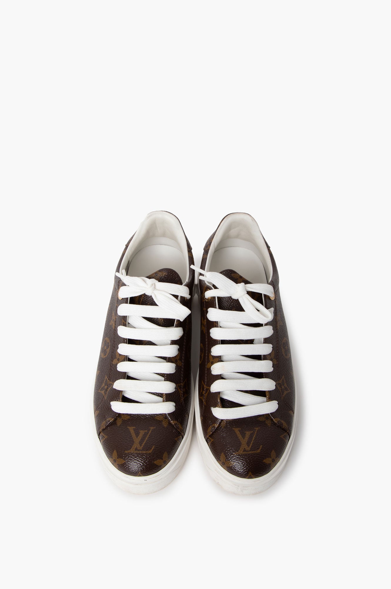 Louis Vuitton Brown Monogram Time Out Sneaker Size 39