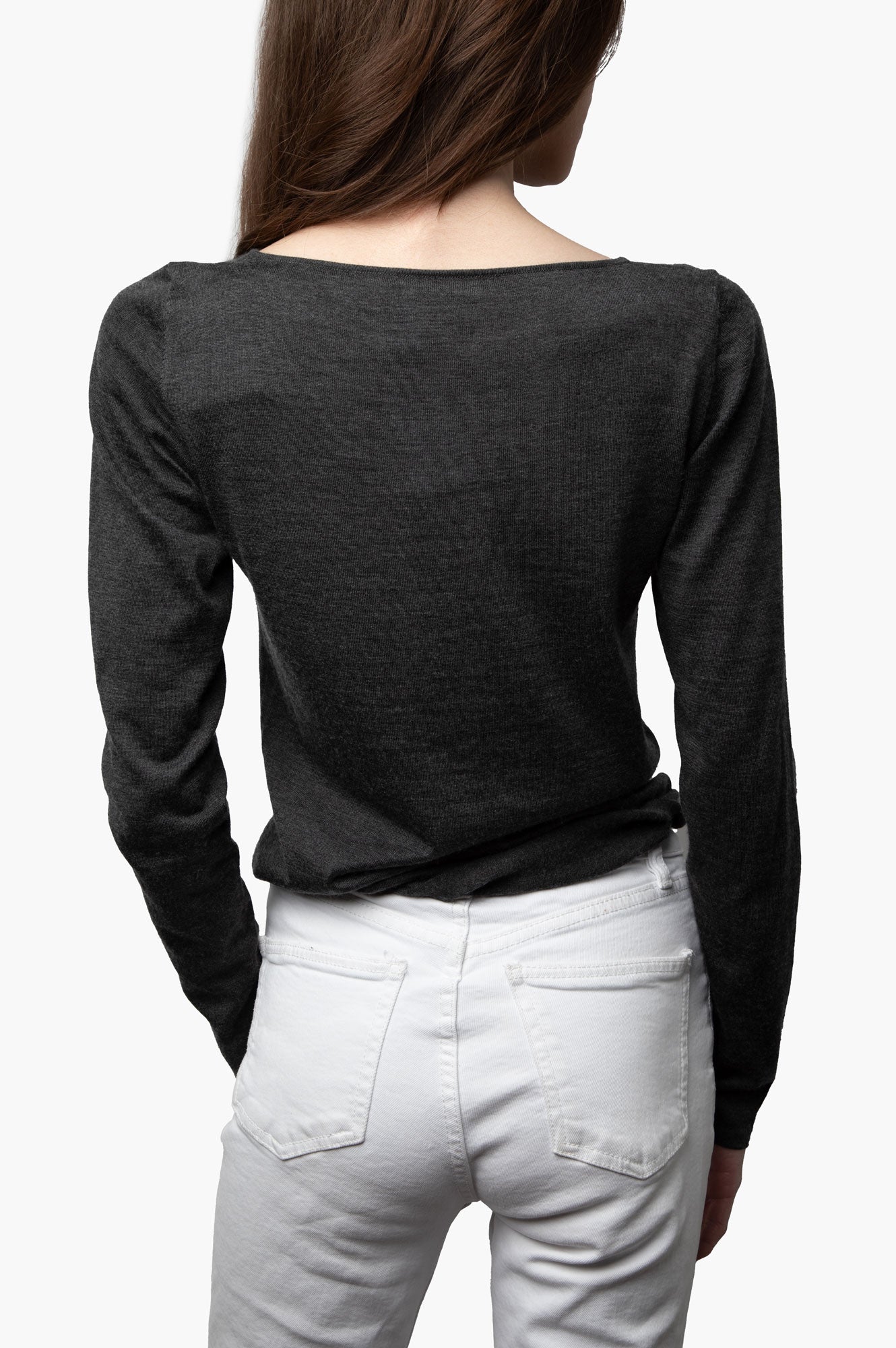 Brunello Cucinelli Dark Grey Cashmere Sweater Size S