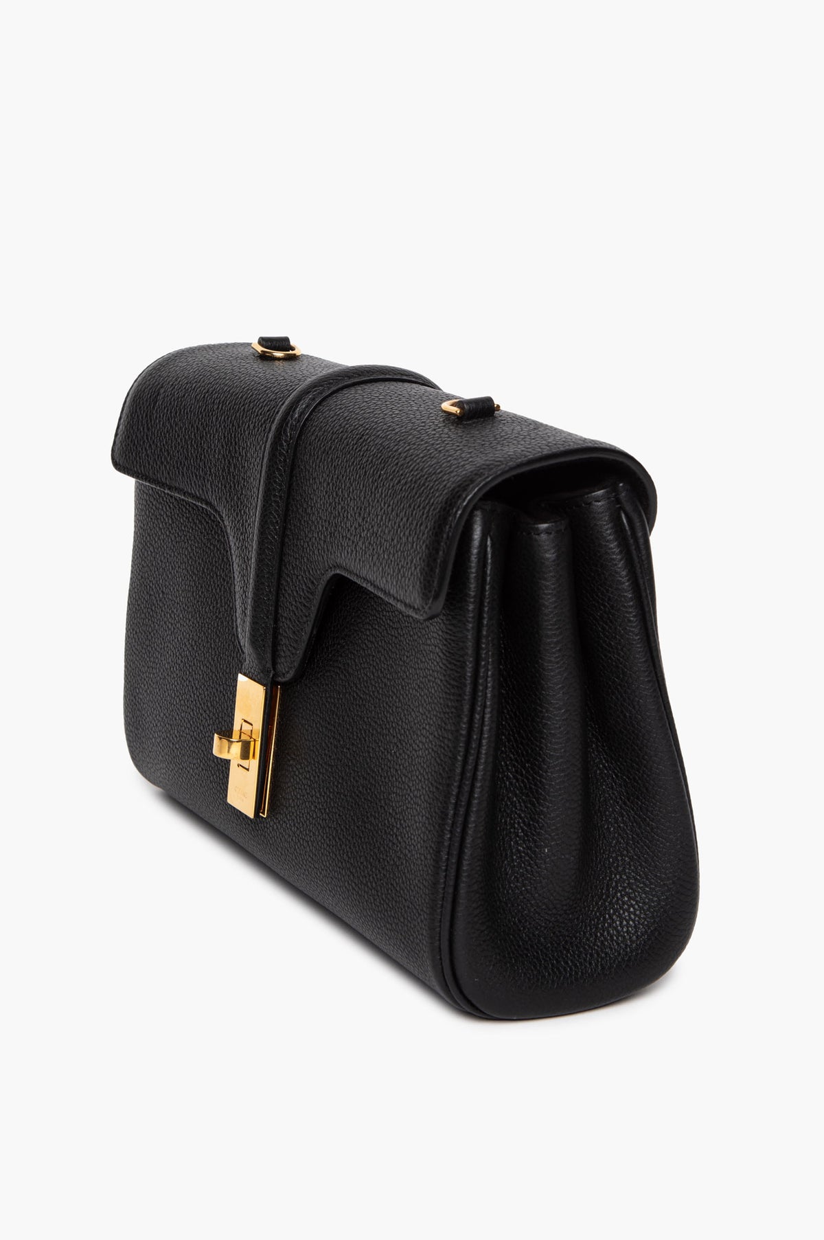 Celine Black Grained Leather Teen Soft 16 Bag