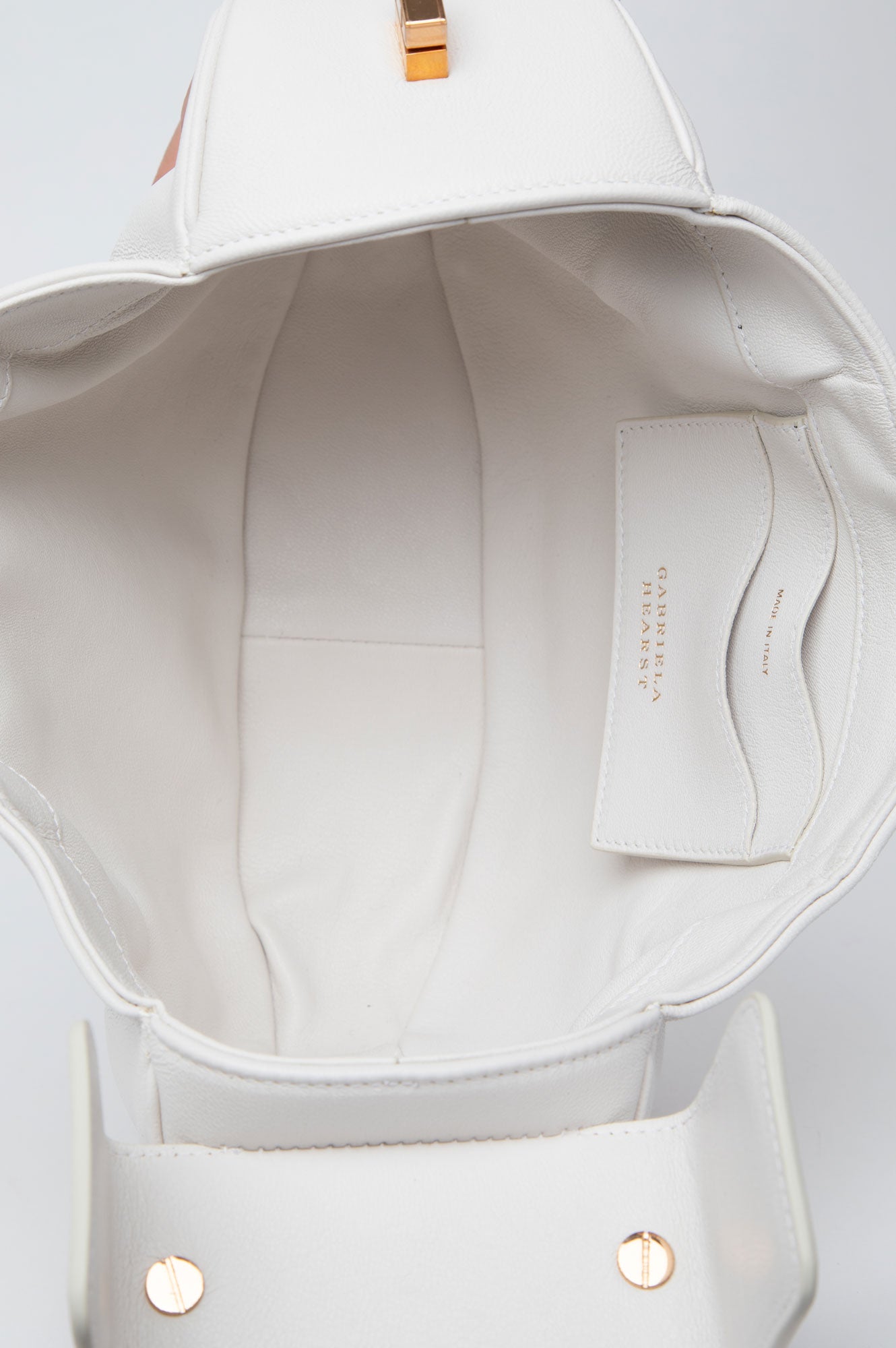 Gabriela Hearst White Nina Handle Bag