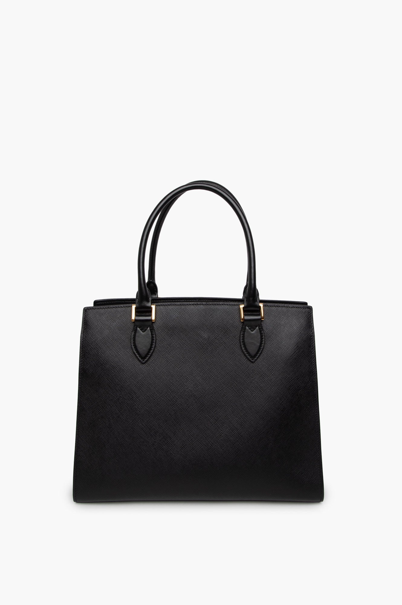 Prada Black Saffiano Structured Tote Bag