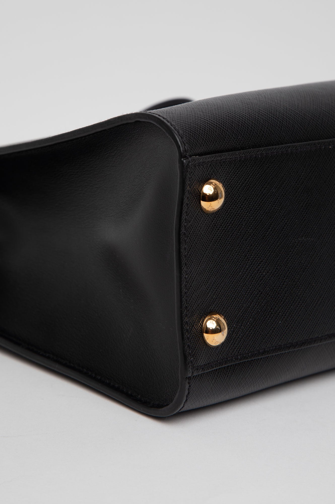 Prada Black Saffiano Structured Tote Bag