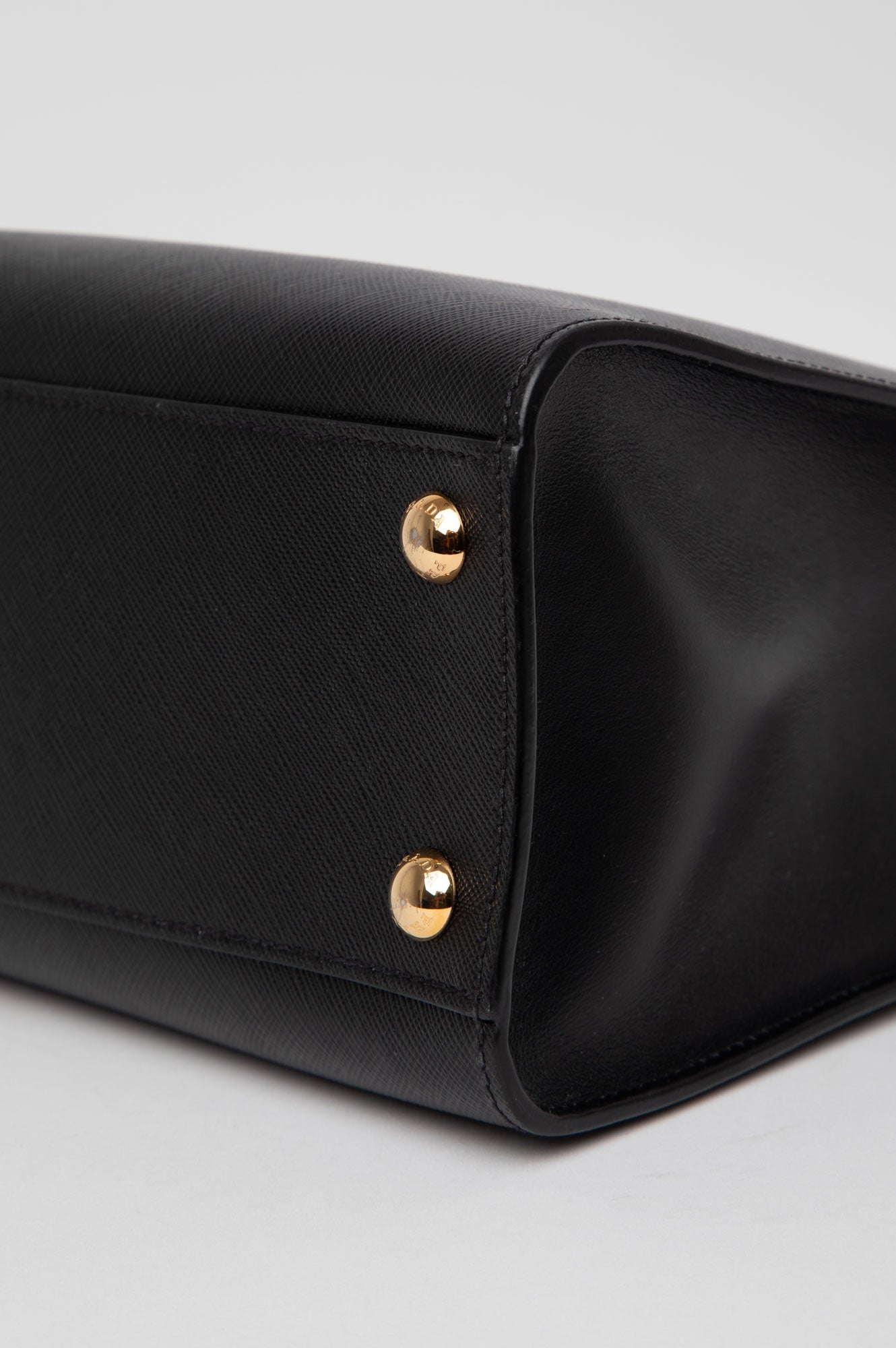 Prada Black Saffiano Structured Tote Bag