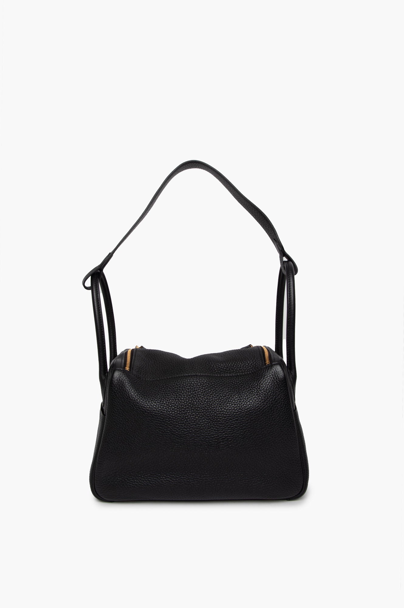Hermes Black Lindy 26 Clemence GHW Bag