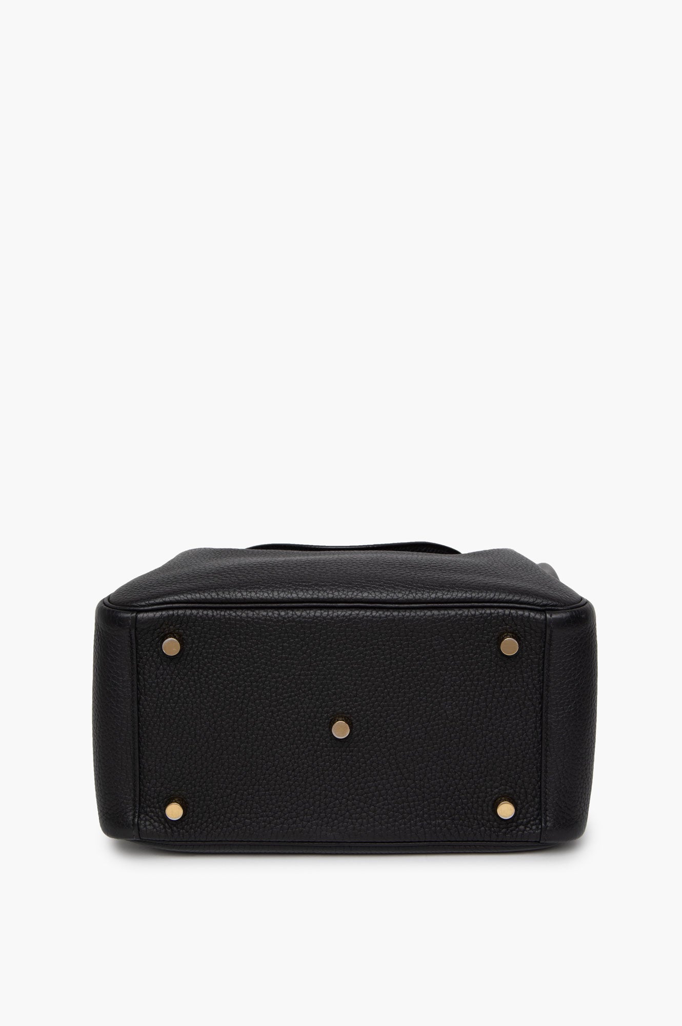 Hermes Black Lindy 26 Clemence GHW Bag