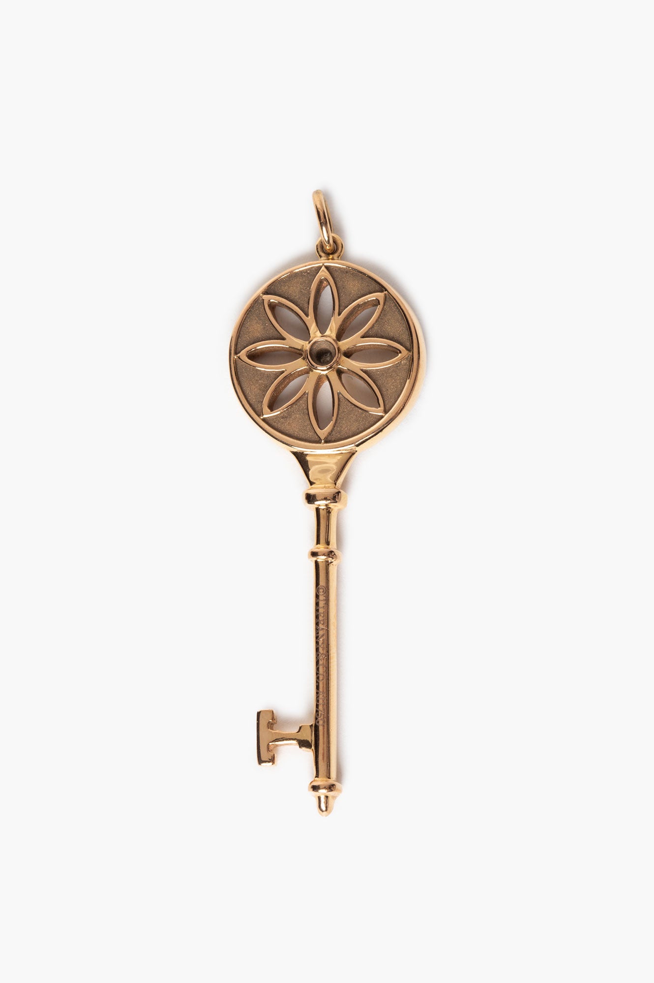 Tiffany & Co. 18k Gold and Diamond Daisy Key Pendant