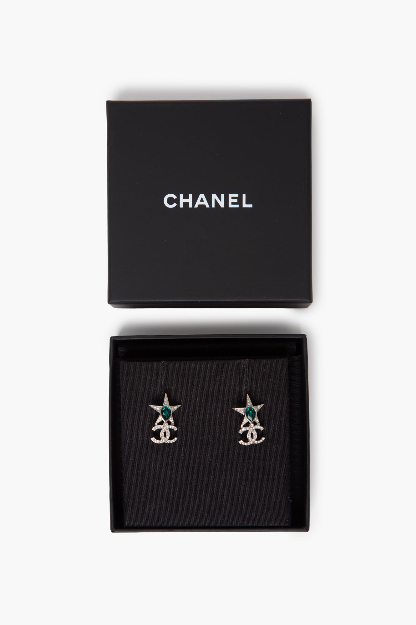 Chanel Star Emerald Earrings
