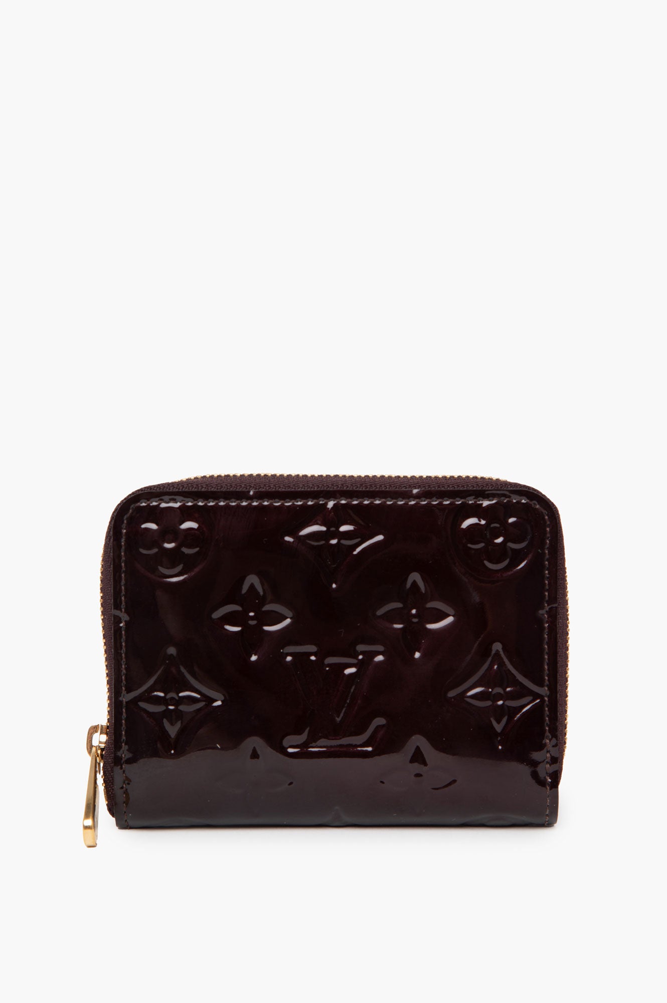 Louis Vuitton Burgundy Patent Zipped Wallet