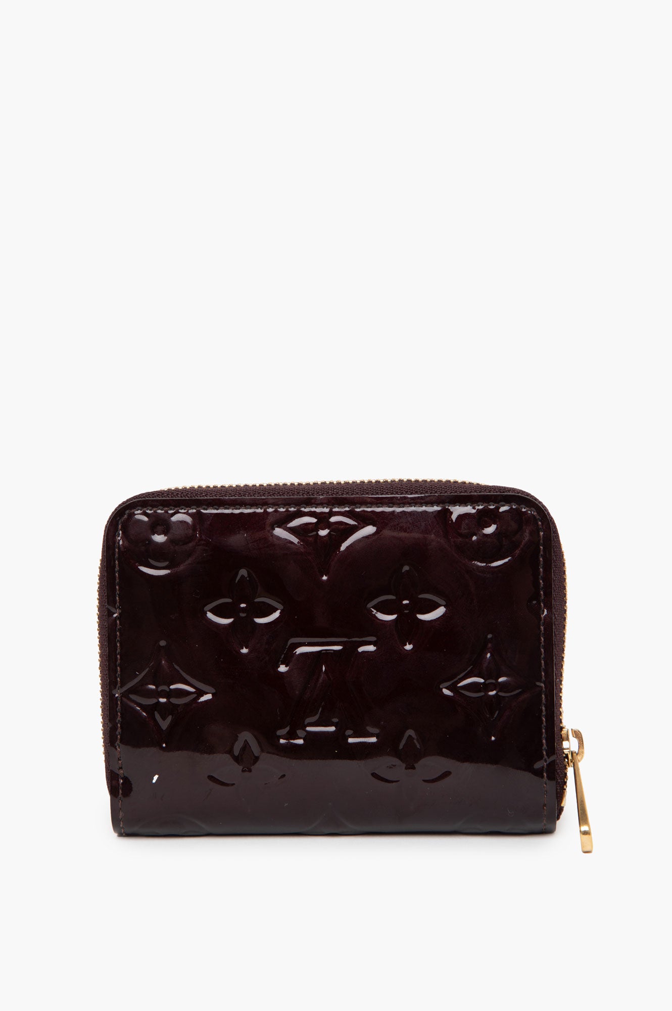 Louis Vuitton Burgundy Patent Zipped Wallet