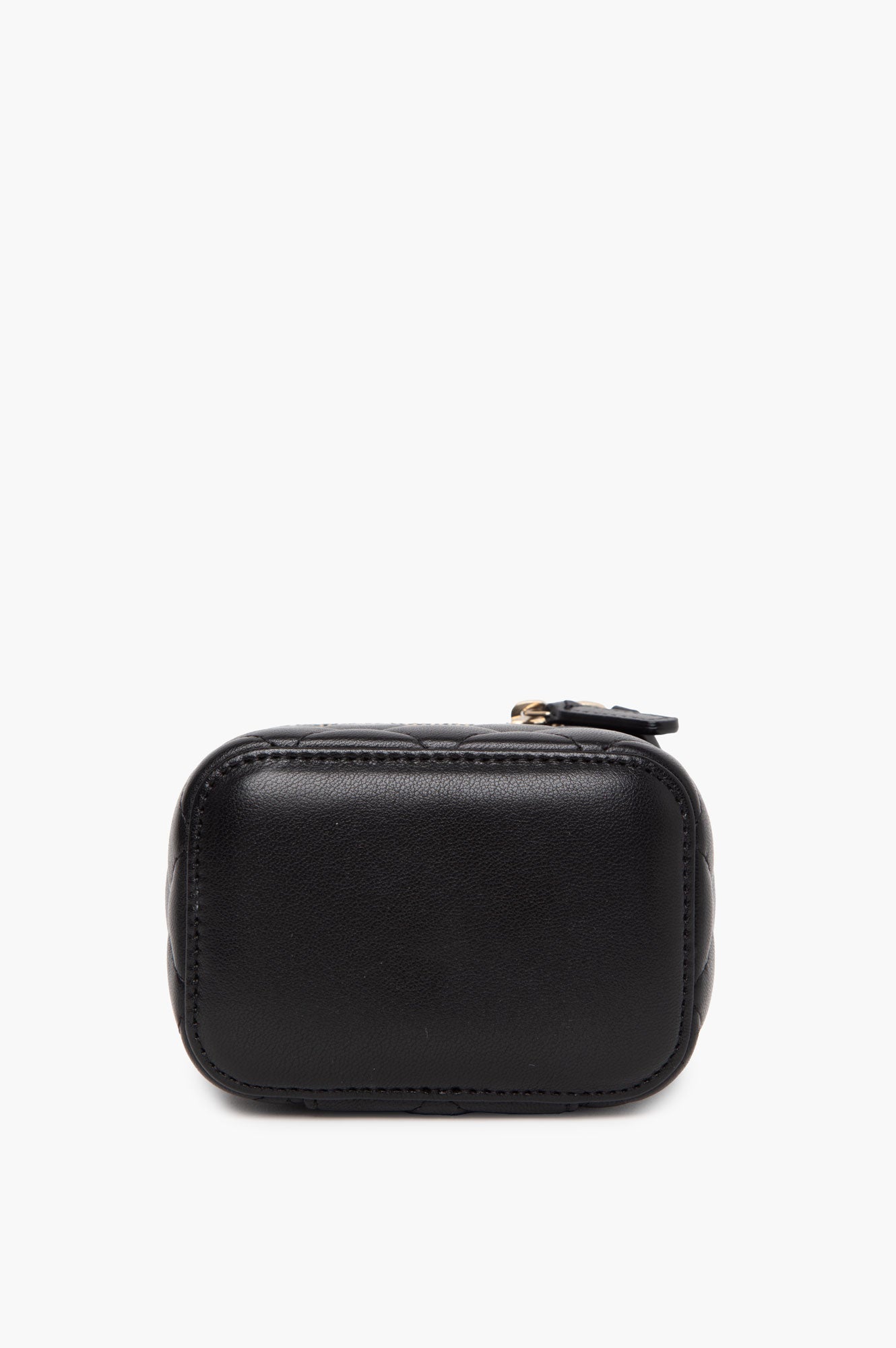 Chanel 2020 Black Pearl Crush Mini Vanity Case Lambskin Chain Bag
