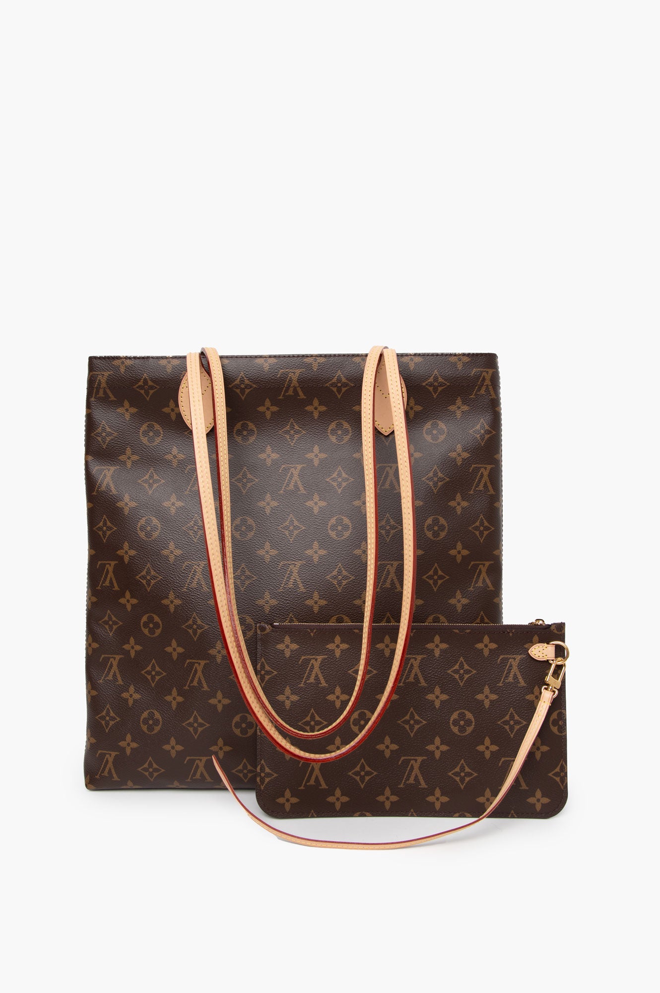 Louis Vuitton Brown Carry It Shoulder Bag With Pouch