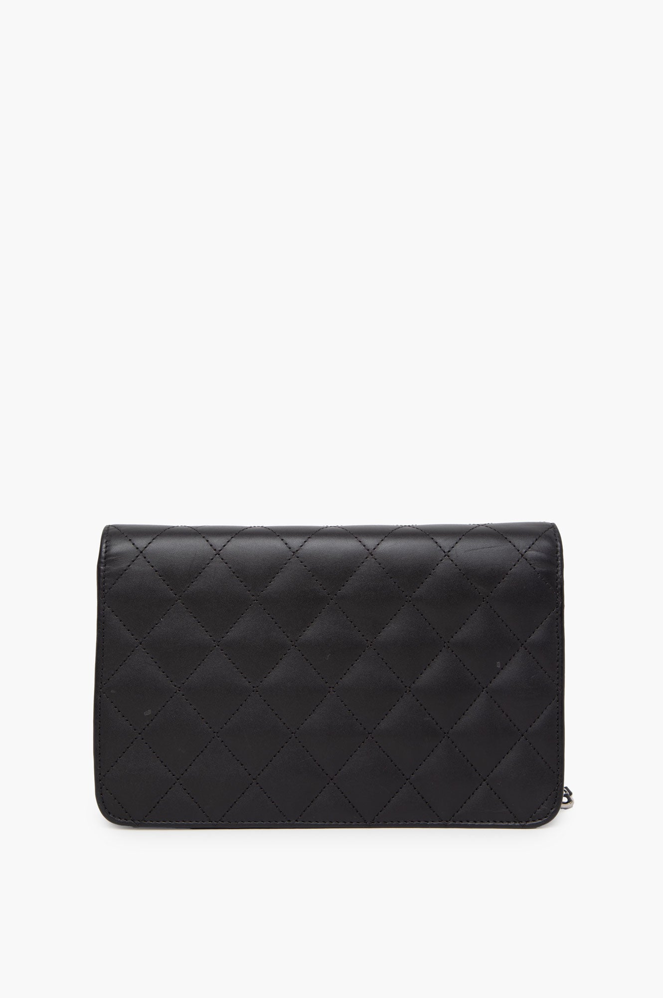 Chanel Black Cambon Line Calfskin Wallet On Chain