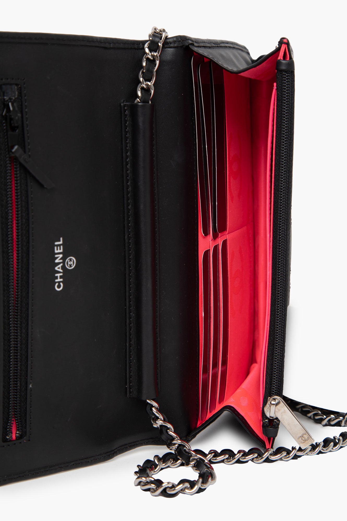 Chanel Black Cambon Line Calfskin Wallet On Chain
