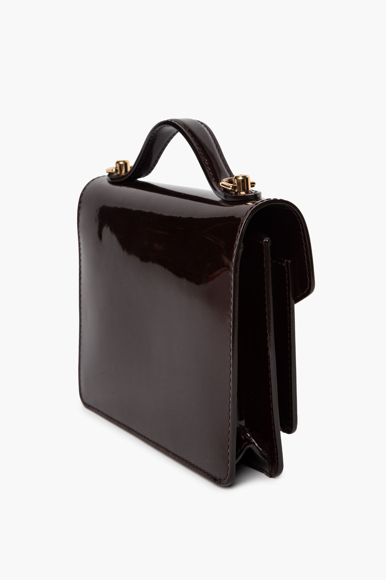 Louis Vuitton Amarante Vernis BB Monceau Satchel