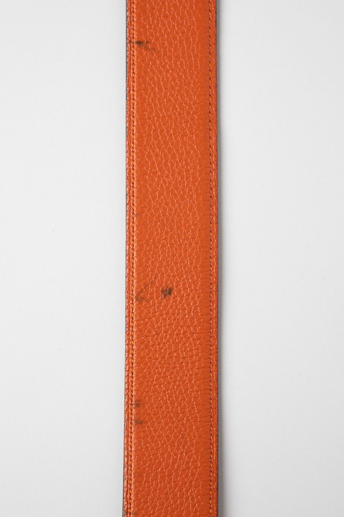 Hermès 32 mm Orange/Black Reversible Polished Gold H-Buckle Belt Size 95