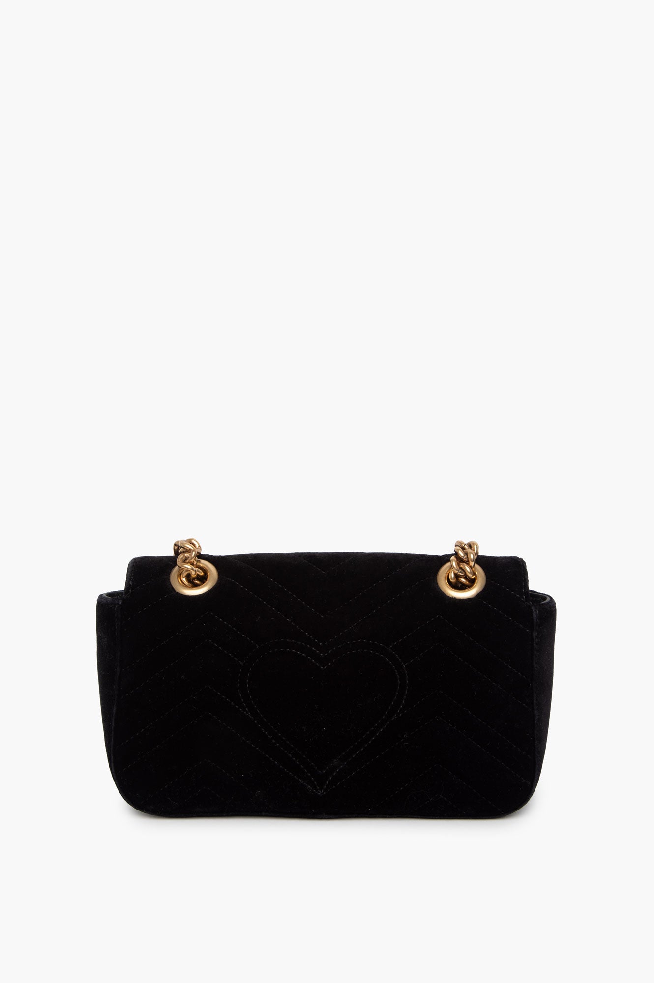 Gucci Black GG Marmont Mini Velvet Bag