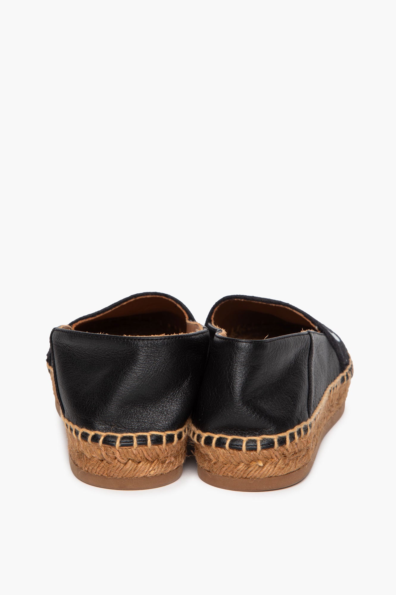Chloé Black Leather Woody Espadrilles Size 36