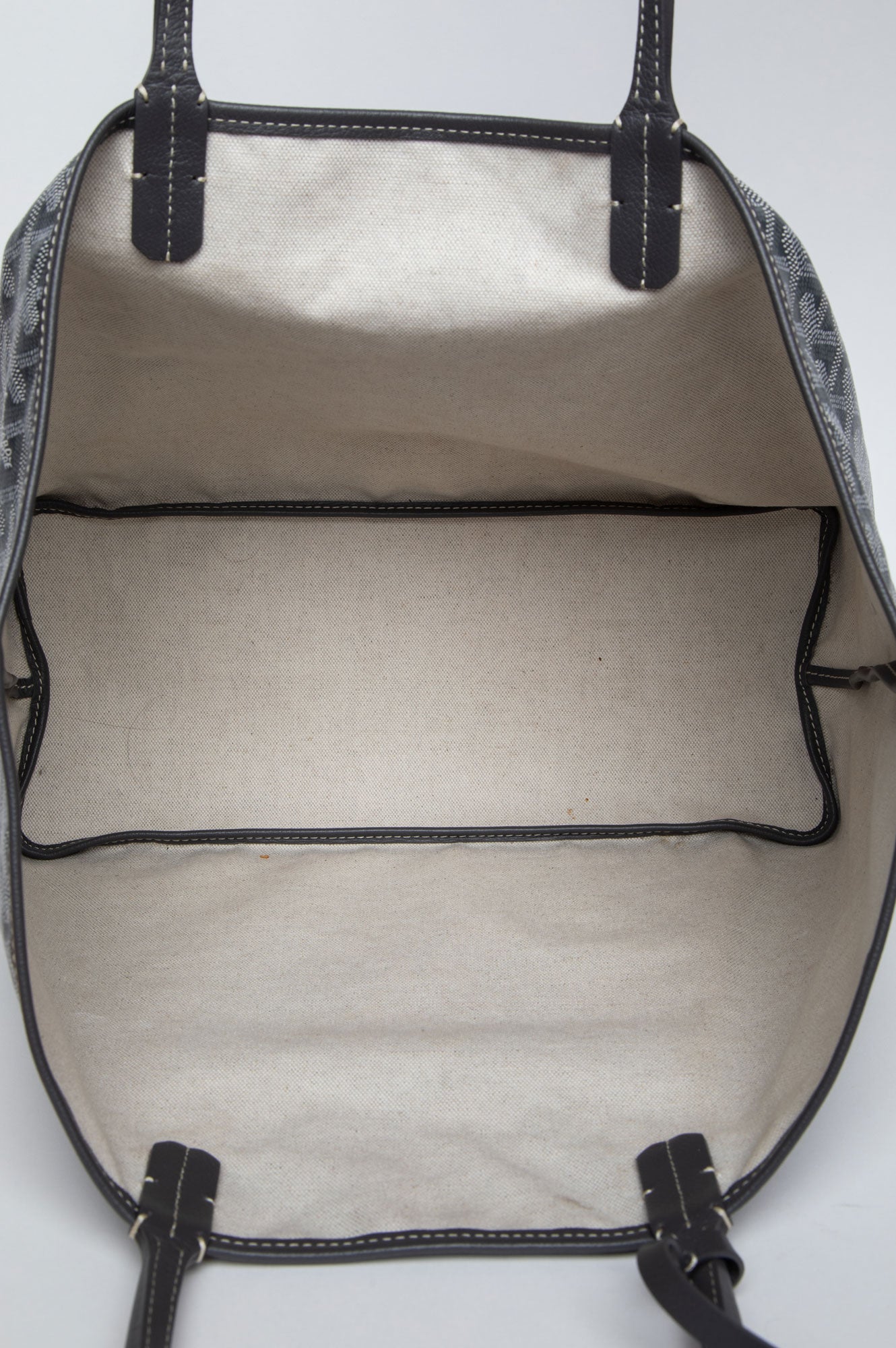Goyard Grey Goyardine St. Louis MM With Pouch