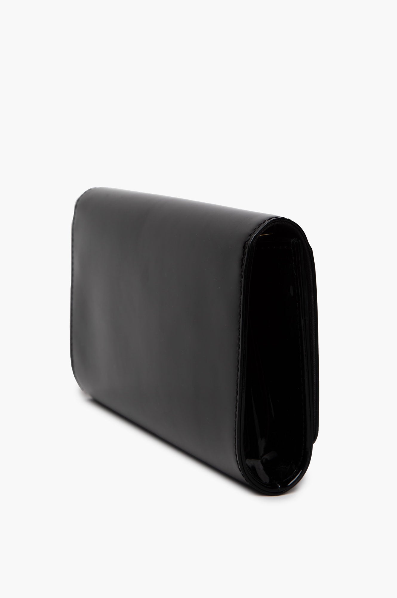 Louis Vuitton Black Vernis GHW Logo Louise Clutch