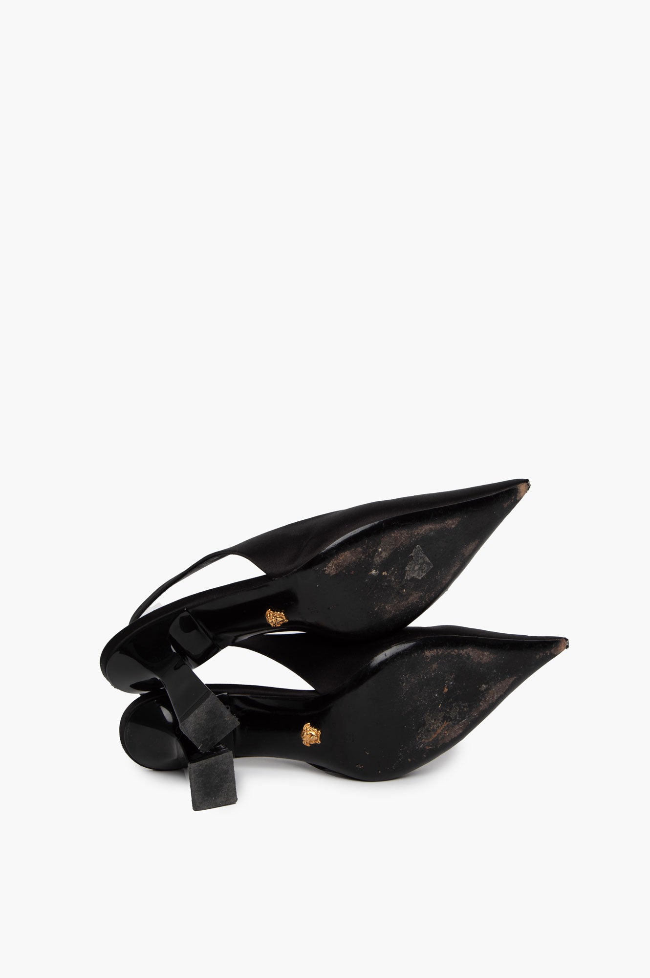 Versace Black Slingback Pumps Size 39