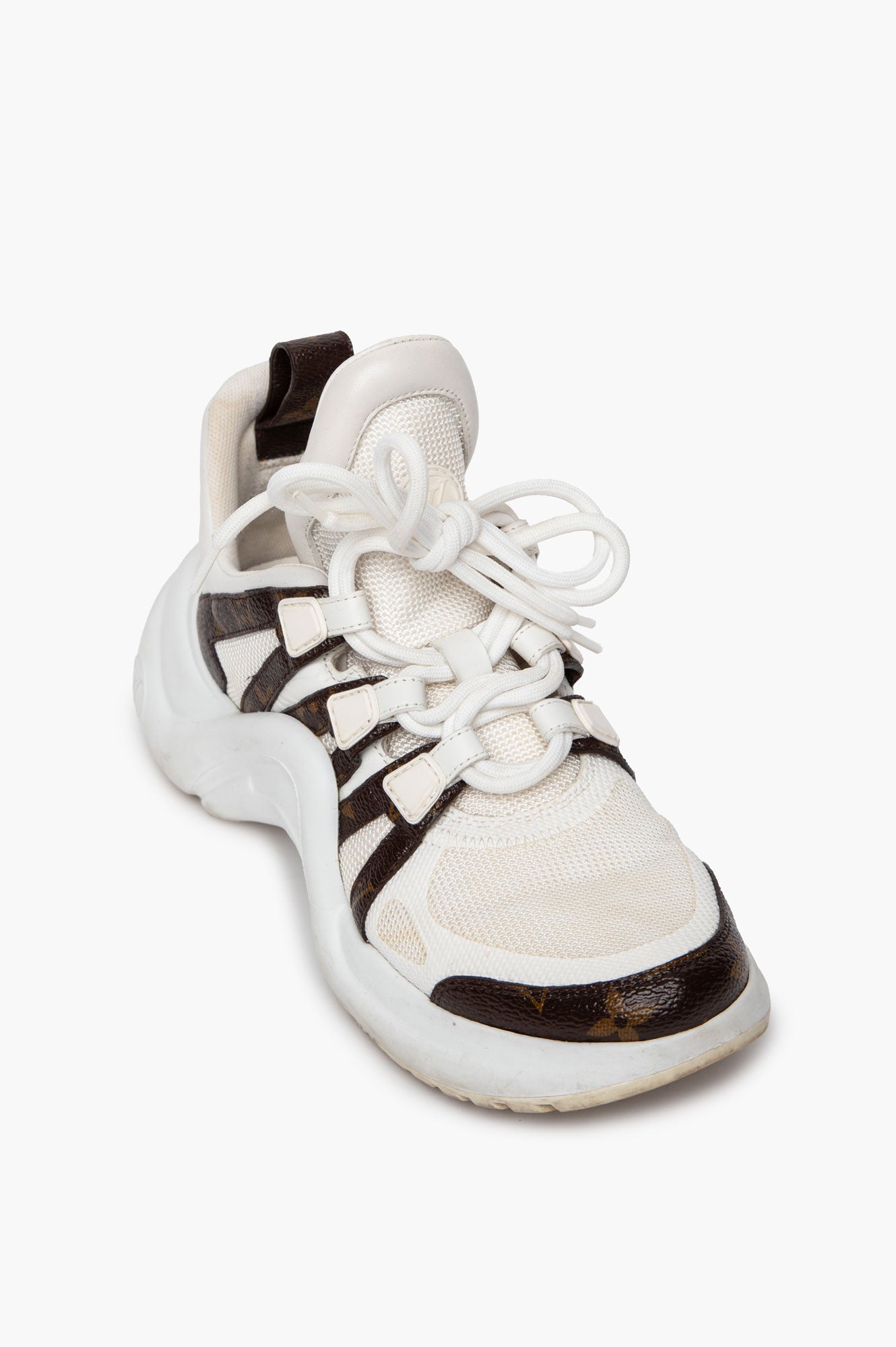 Louis Vuitton White/Monogram Canvas LV Archlight Sneakers Size 36.5