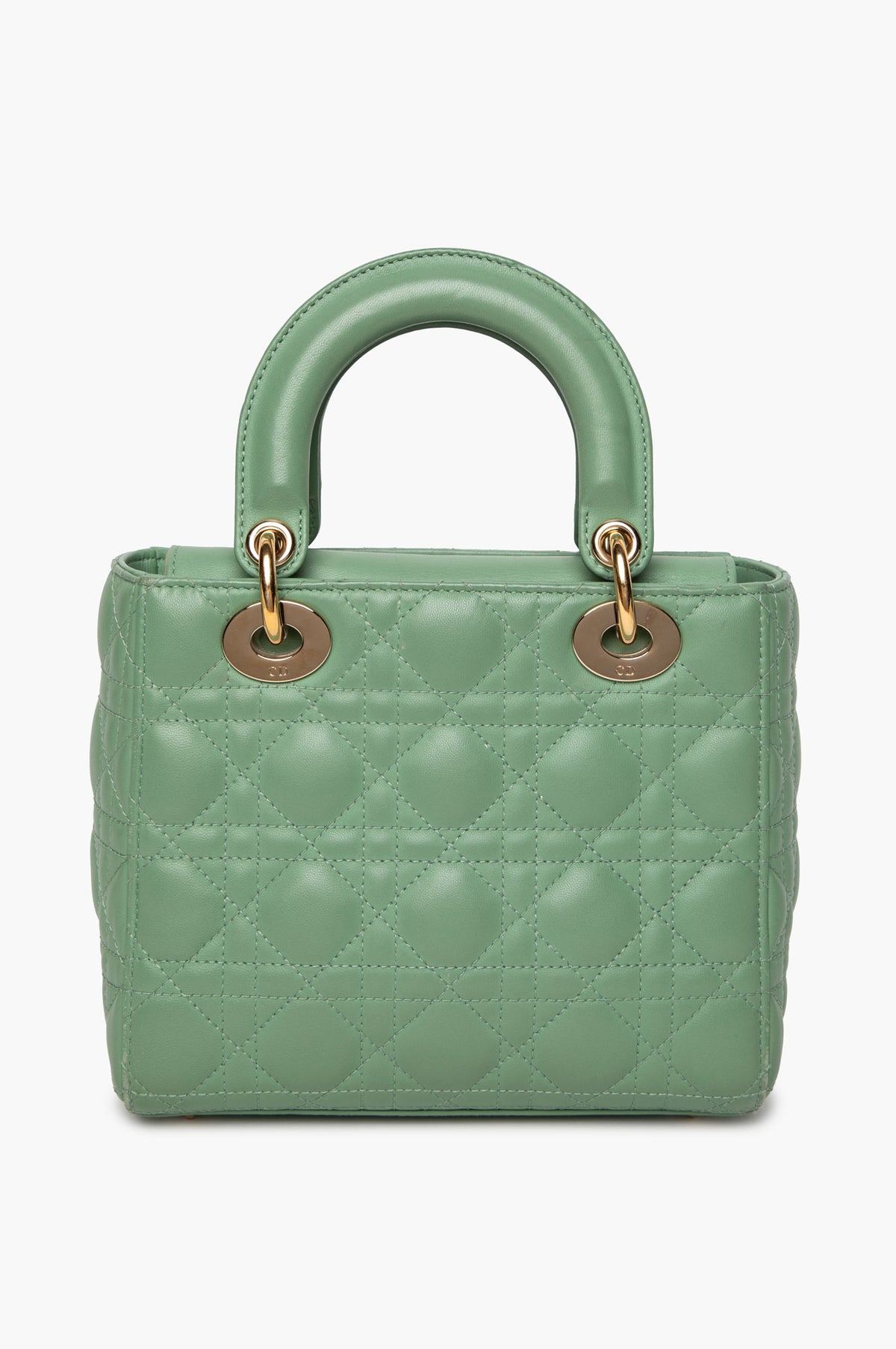 Christian Dior Small Matcha Green Lambskin ABCDior Lady Dior