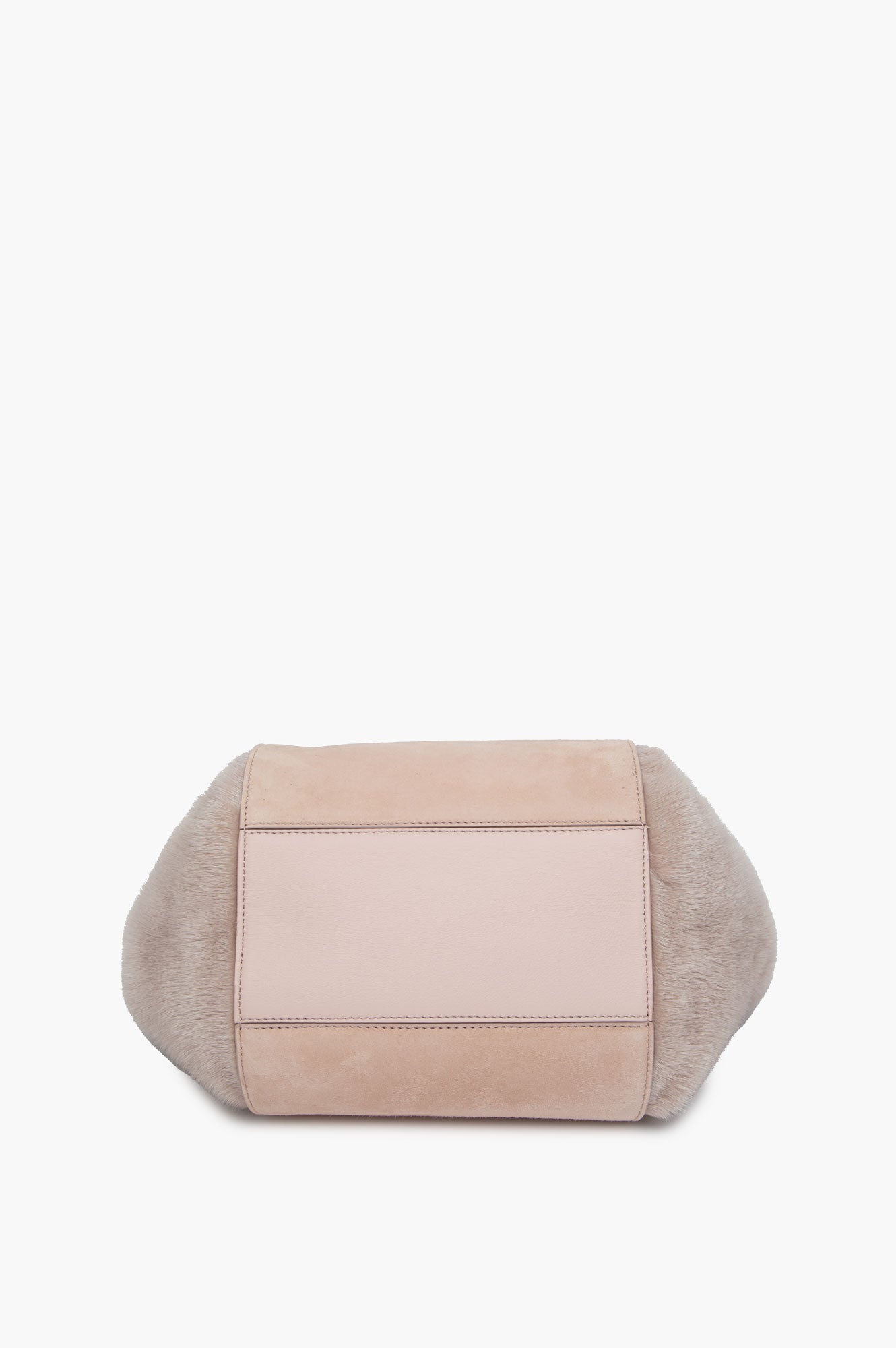 Max Mara Peach Pink Fur Tote Bag With Strap