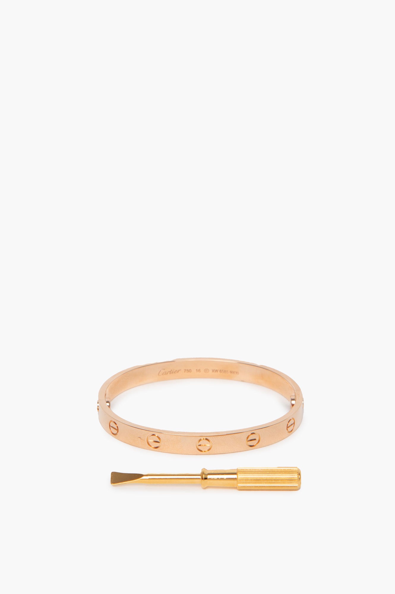 Cartier Rose Gold Love Bracelet Classic Model Size 16