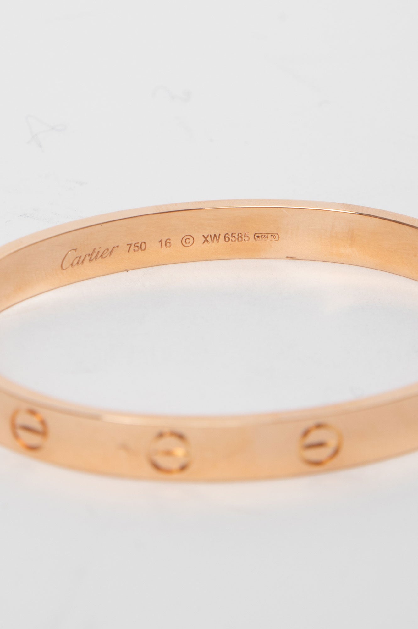 Cartier Rose Gold Love Bracelet Classic Model Size 16