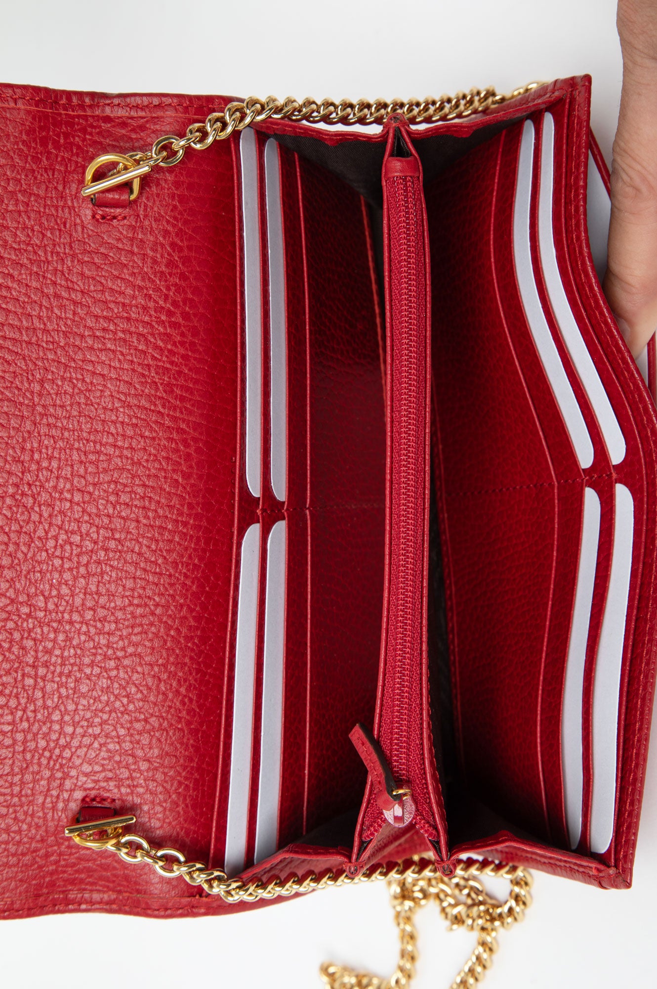 Gucci Red Leather GG WOC