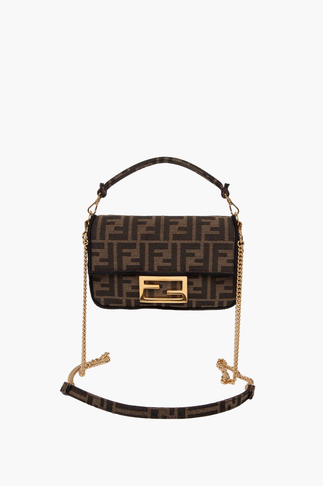 Fendi Brown Baguette Mini Bag