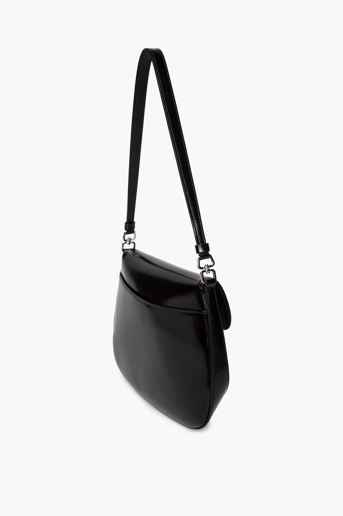 Prada Black Shiny Calfskin Cleo Shoulder Bag