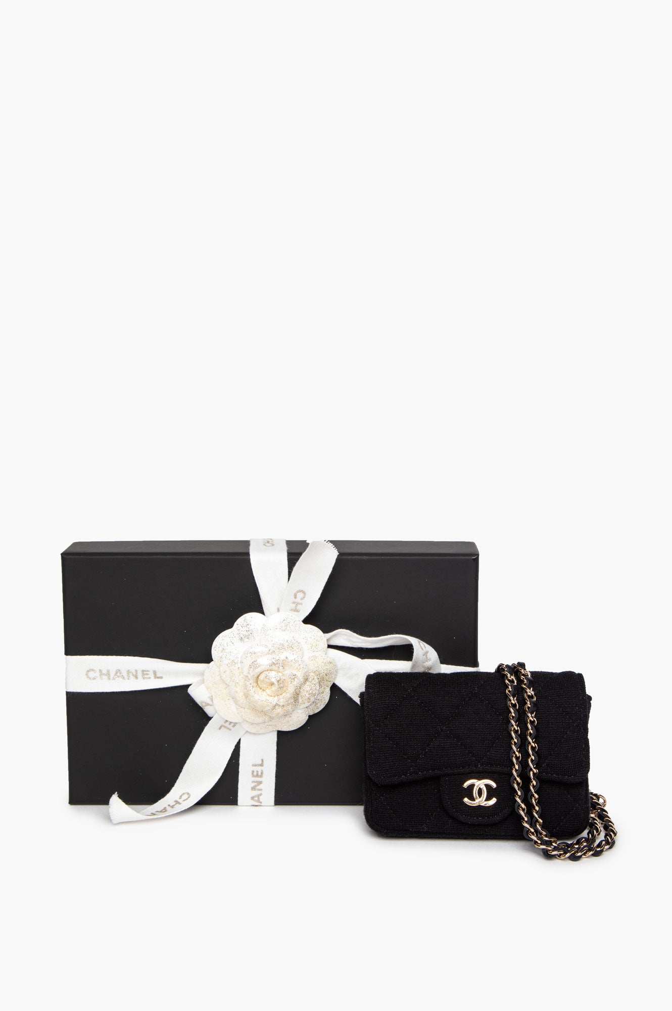 Chanel Black Quilted Jersey GHW Belt Bag