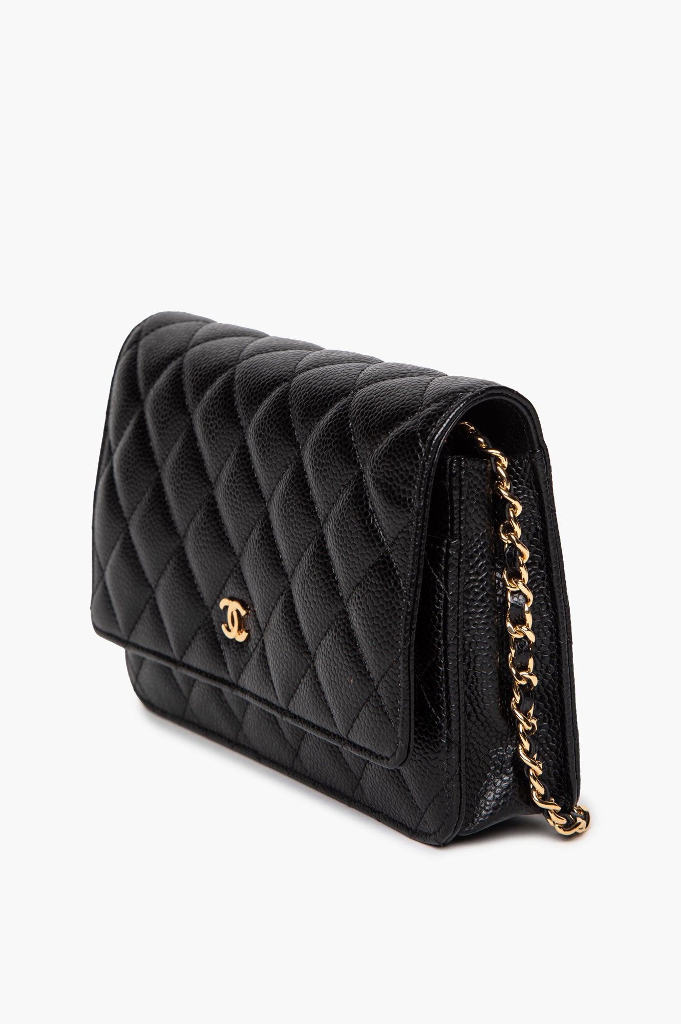 Chanel Black Caviar GHW Wallet on Chain