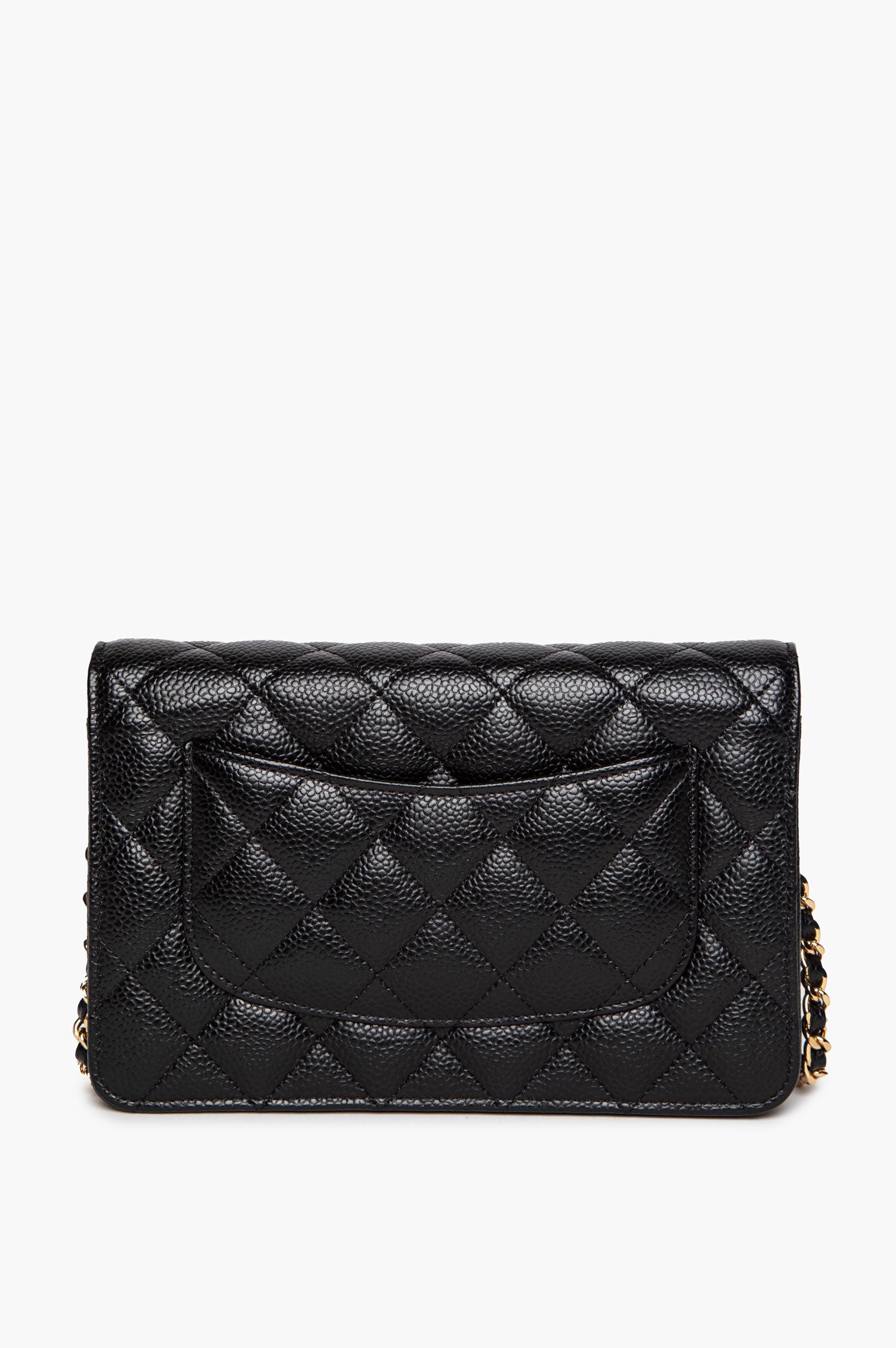 Chanel Black Caviar GHW Wallet on Chain