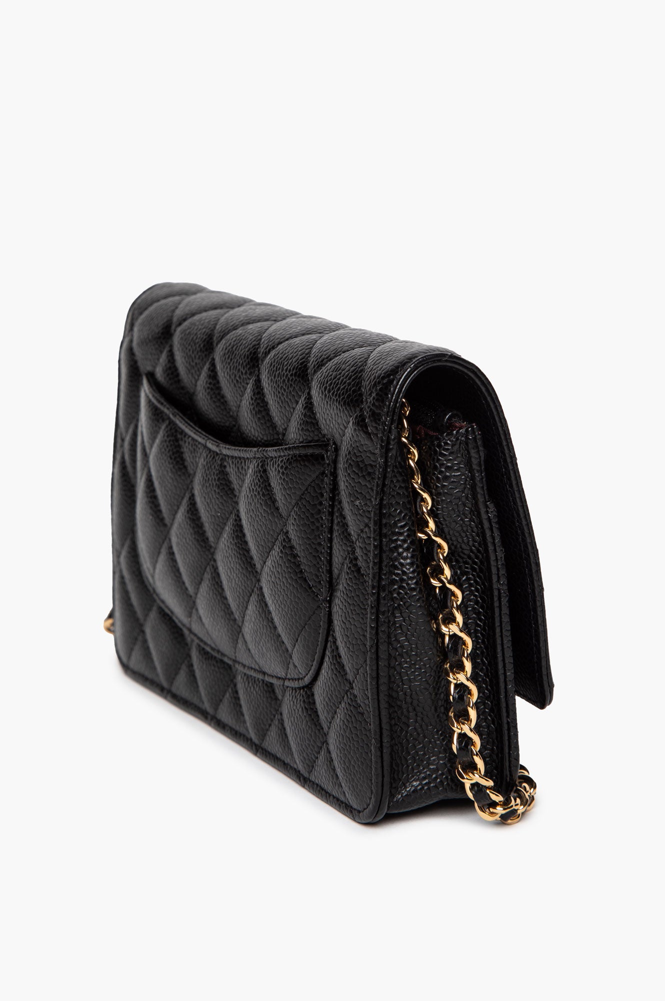 Chanel Black Caviar GHW Wallet on Chain
