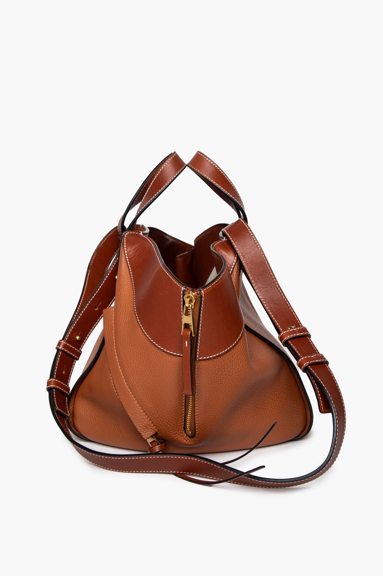 Loewe Brown Leather Medium Hammock Bag