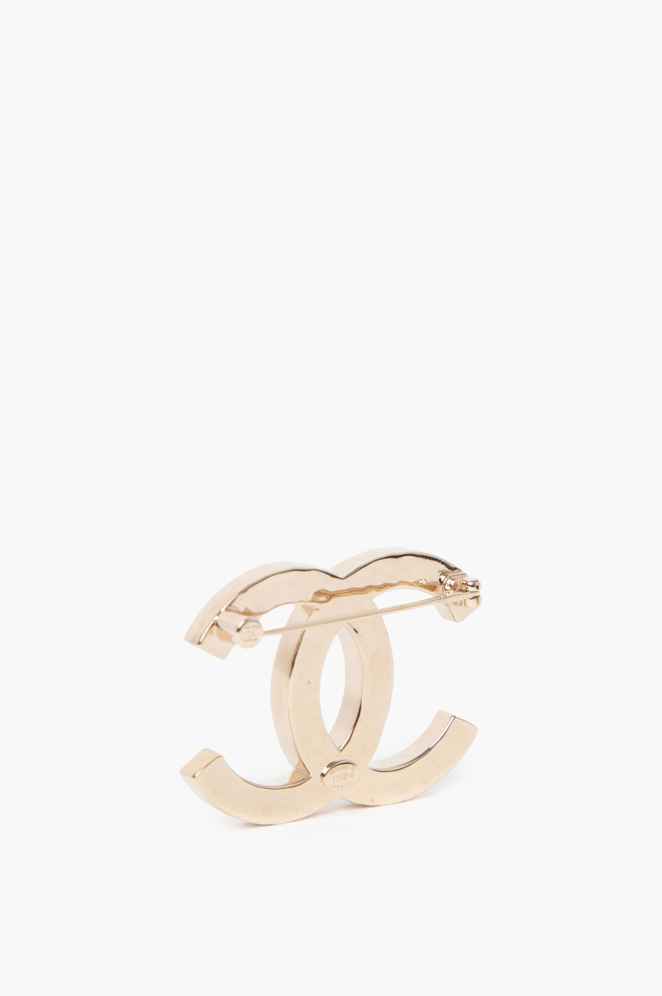 Chanel Pearl & Crystal CC Logo Brooch