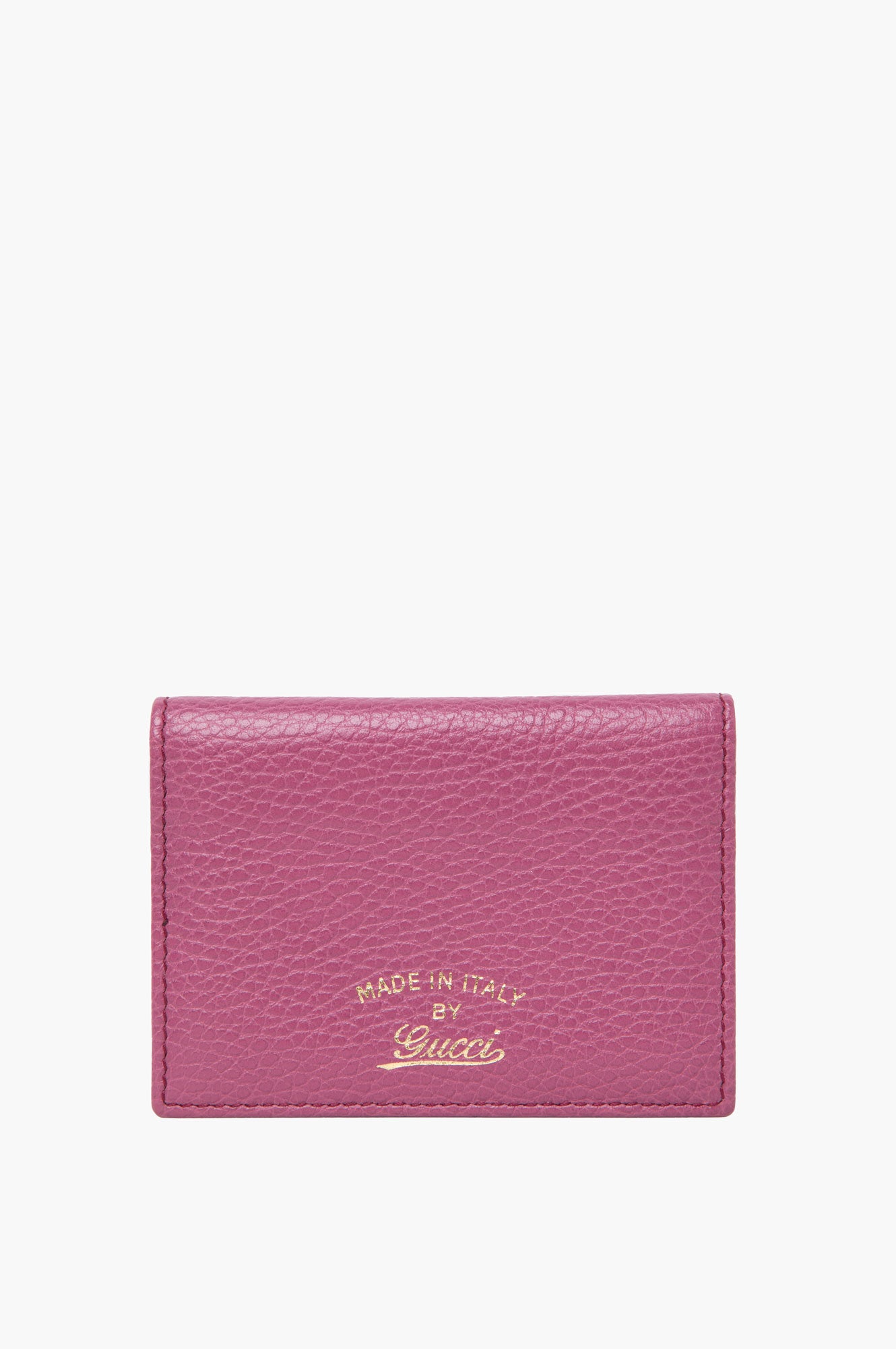 Gucci Purple Calfskin Leather Logo Wallet