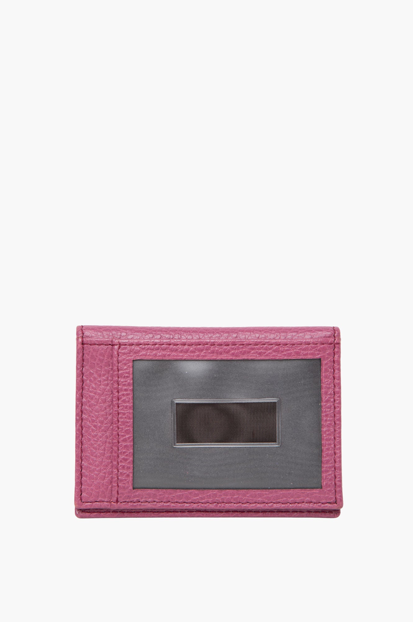Gucci Purple Calfskin Leather Logo Wallet