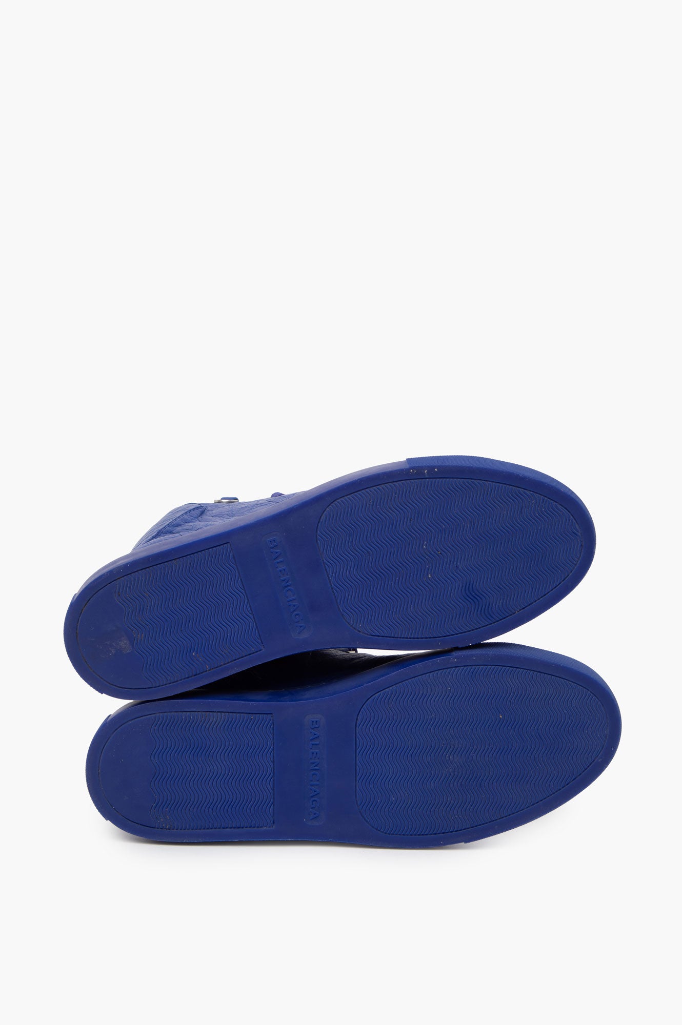 Balenciaga Blue Leather High Top Sneaker Size 39