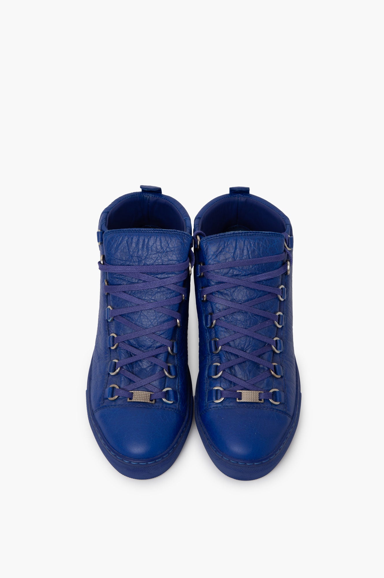 Balenciaga Blue Leather High Top Sneaker Size 39