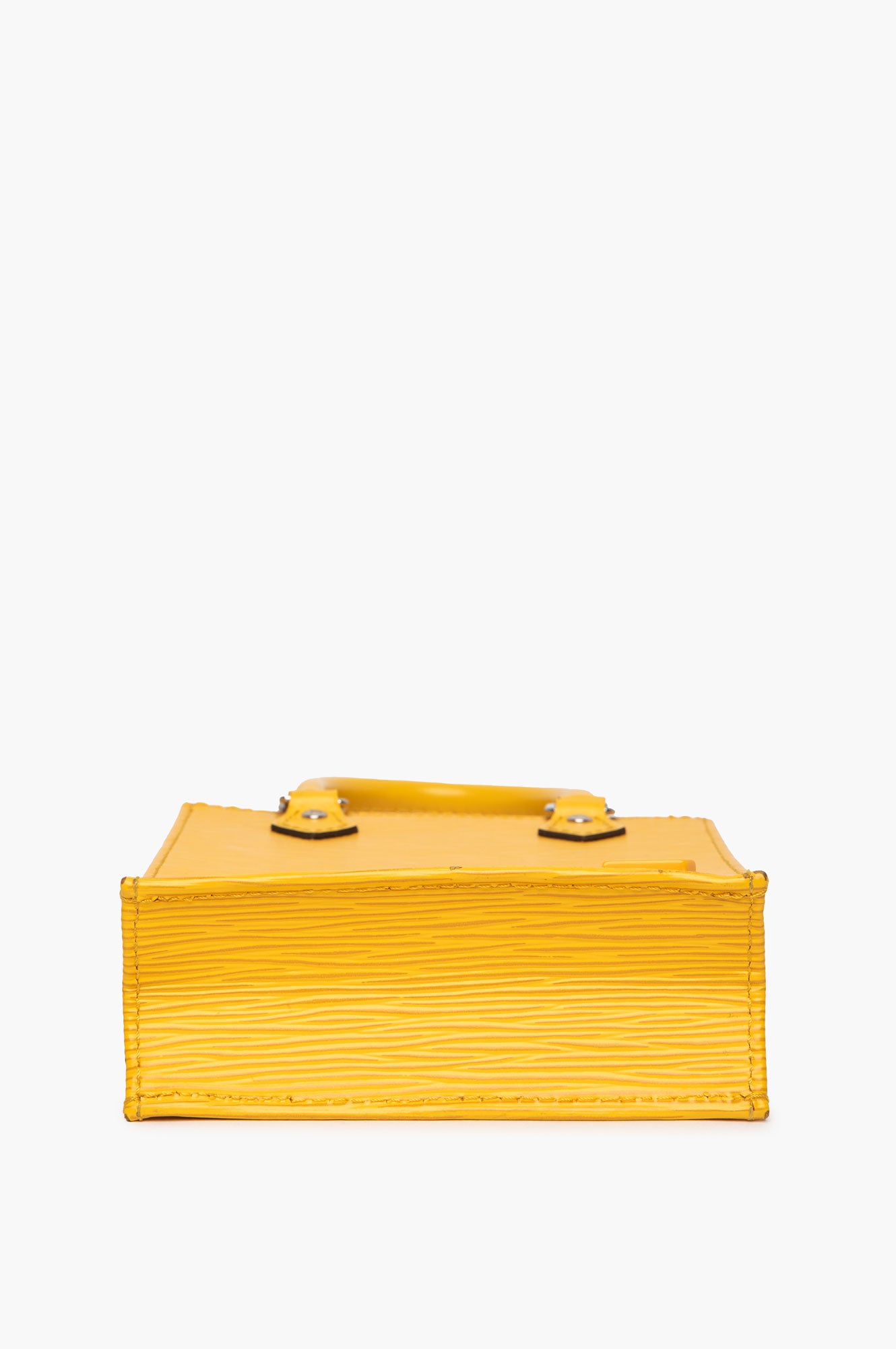 Louis Vuitton Yellow Epi Sac Plat Petit with Strap