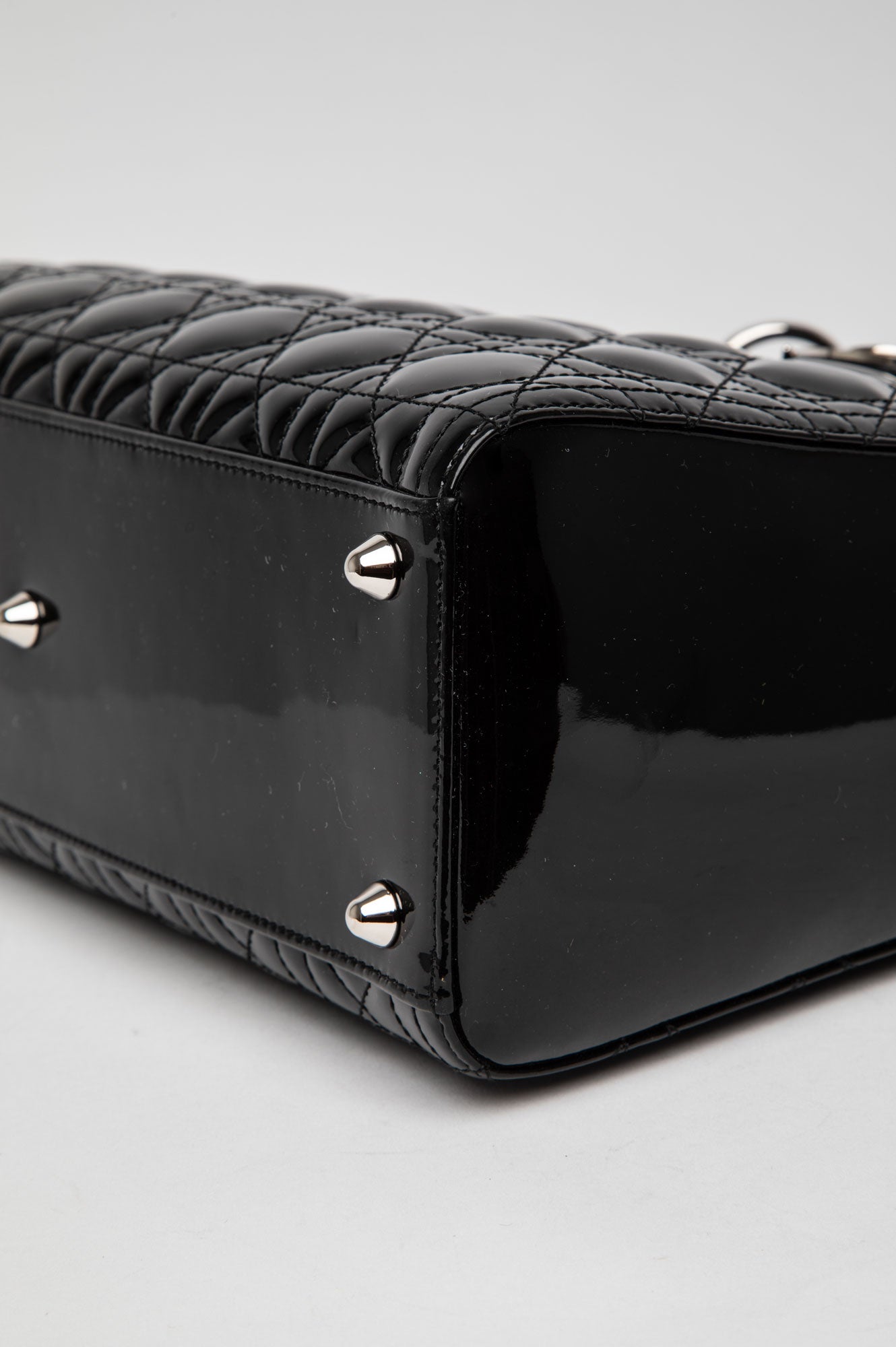 Christian Dior Large Black Patent Lady Dior