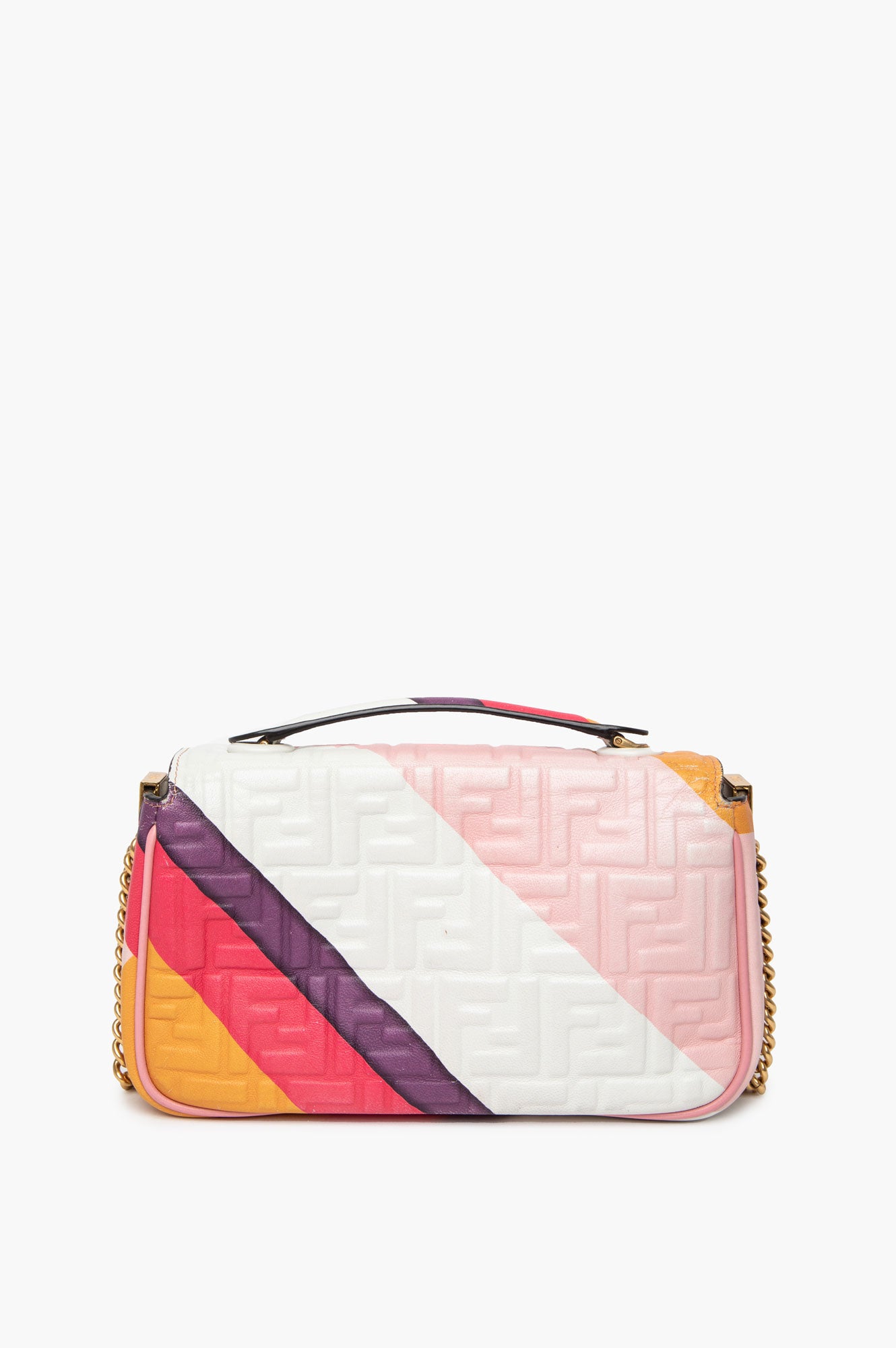 Fendi Multicolor Baguette Chain Midi Bag